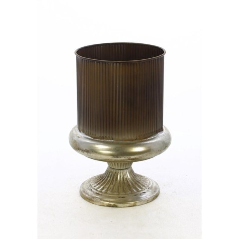 VASO RUGGINE ARGENTO D22 H31 METALLO